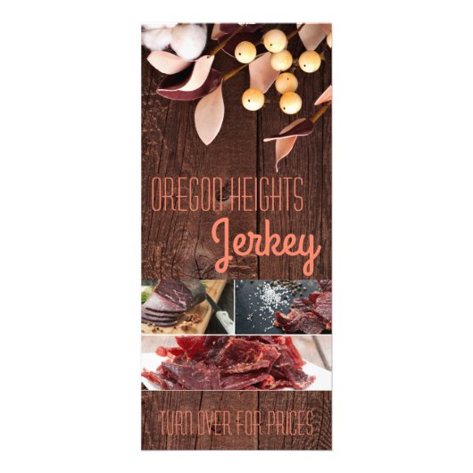 25-Pack-Preisliste für Baumwollzweige in Dunkelhei Werbekarte (Vorne)