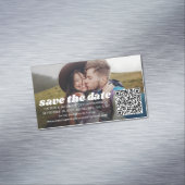 25 Pack Speichern Sie die Daten Retro-Hochzeitstie Magnetische Visitenkarte (Beispiel)