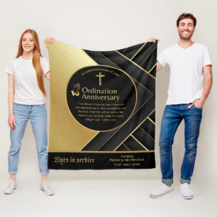 25. Pfarrer Priester Jubiläum Gift Ordination JEDE Fleecedecke