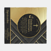 25. Pfarrer Priester Jubiläum Gift Ordination JEDE Fleecedecke (Vorderseite (Horizontal))