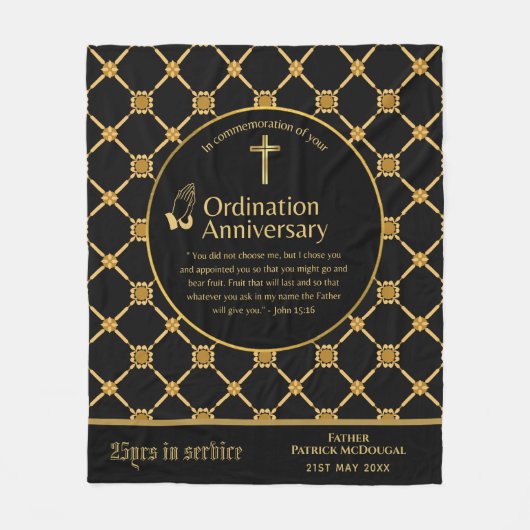 25. Pfarrer Priester Jubiläum Gift Ordination JEDE Fleecedecke (Vorderseite)