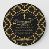 25. Pfarrer Priester Jubiläum Gift Ordination JEDE Große Wanduhr (Vorderseite)