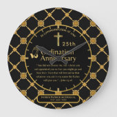 25. Pfarrer Priester Jubiläum Gift Ordination JEDE Große Wanduhr (Vorderseite)