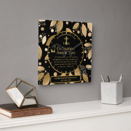 25. Pfarrer Priester Jubiläum Gift Ordination JEDE Quadratische Wanduhr