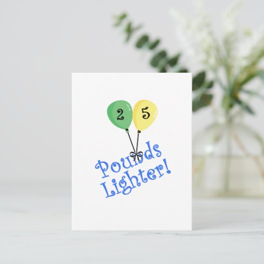 25 Pfund leichter Postkarte (Stehend Vorderseite)