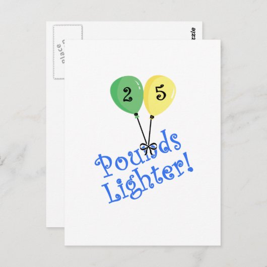 25 Pfund leichter Postkarte (Vorne/Hinten)