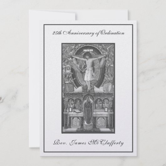 25. Priester Ordination Jubiläum Invit Einladung (Vorderseite)