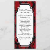 25 Romantische Red Damask Hochzeitsprogramme Programm (Vorderseite)