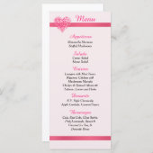 25 Rosa Confetti Herzensprint Frühjahrskarten Menükarte (Vorne/Hinten)