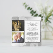 25. Rose Garden Foto Jubiläum Einladung (Stehend Vorderseite)