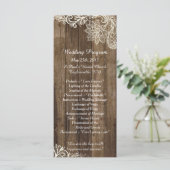 25 rustikale Hochzeitsprogramme für Spitzenwald Programm (Stehend Vorderseite)