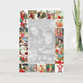 25 Santas Family Foto Christmas Card Feiertagskarte