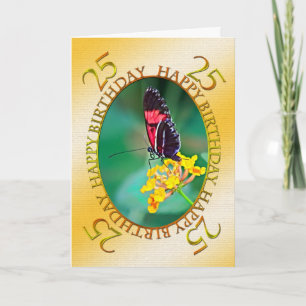 25. Schmetterling und Blume Geburtstagskarte Karte