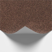 25 Schokolade Mocha Brown Glitzer Print Geschenkpapier (Ecke)