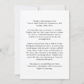 25 Schwarz-Weiß-Foto und Bio-Abschluss Ankündigung (Rückseite)