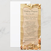 25 Seashell Beach Sand Wedding Programme (Vorne/Hinten)