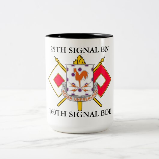 25. SIGNAL BATTALION 160. SIGNAL BRIGADE ZWEIFARBIGE TASSE (Mittel)