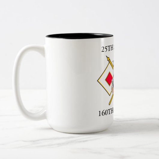 25. SIGNAL BATTALION 160. SIGNAL BRIGADE  ZWEIFARBIGE TASSE (Links)
