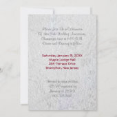 25. Silber und Burgund Jahrestag Save The Date (Rückseite)