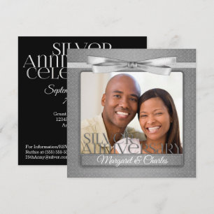 25. Silberhochzeit-Feier mit Foto Einladung