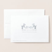 25. Silberhochzeit Folienkarte (Rückseite mit Umschlag)