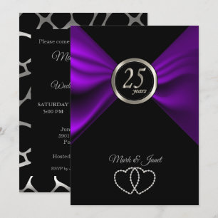 25. Silberhochzeit - Giraffenmuster Einladung