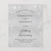 25. Silberhochzeit Glitzer (Vorderseite)