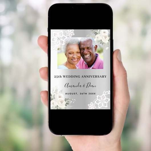 25. Silberhochzeit Jubiläum Foto Empfang Poster