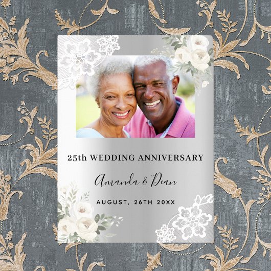 25. Silberhochzeit Jubiläum Foto Empfang Poster