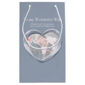 25. Silberhochzeit Jubiläum Foto Geschenktasche Kleine Geschenktüte (Rückseite)