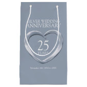 25. Silberhochzeit Jubiläum Foto Geschenktasche Kleine Geschenktüte (Vorderseite)