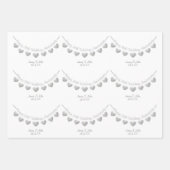 25. Silberhochzeit personalisiert Geschenkpapier Set (Vorderseite)