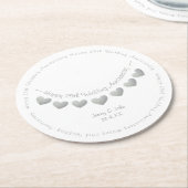 25. Silberhochzeit Runder Pappuntersetzer (Angewinkelt)