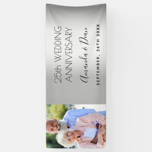 25. Silberhochzeitstag Foto Banner (Vertikal)