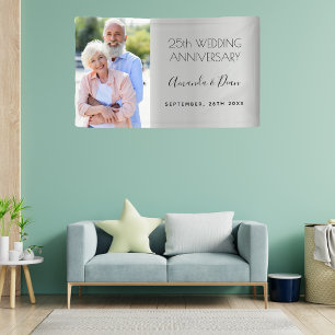 25. Silberhochzeitstag Foto Banner