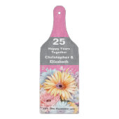 25. Silberjubiläum Blumenrosa Schneidebrett (Vorderseite)