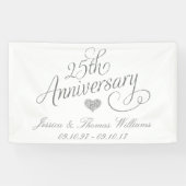 25. silberne Hochzeit Banner (Horizontal)