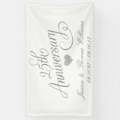25. silberne Hochzeit Banner (Vertikal)