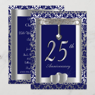25. silberne Hochzeit   DIY Text Einladung