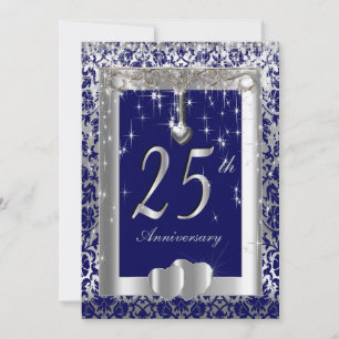 25. silberne Hochzeit   DIY Text Einladung