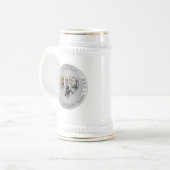 25. silberne Hochzeit + Foto Bierglas (Vorderseite Links)