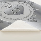 25. Silberne Hochzeit Jubiläum Sherpa Blanket Sherpadecke (3/4)