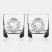 25. silberne Hochzeit Whiskyglas (Rückseite)