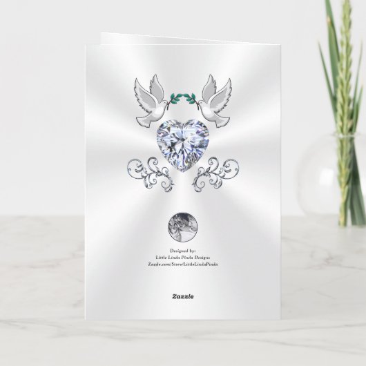 25. Silberne Hochzeitkarten für Ehefrau oder Karte (Rückseite)