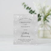 25. silberne Hochzeitstag Glitter-Einladung (Stehend Vorderseite)