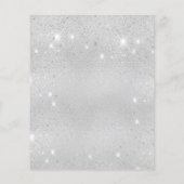 25. silberne Hochzeitstag Glitter-Einladung (Rückseite)