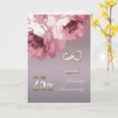 25. Silberne Hochzeitstag Grußkarten Karte (Gelbe Blume)