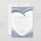 25. Silberne Hochzeitstag Herzkarte RSVP Karte (Rückseite)