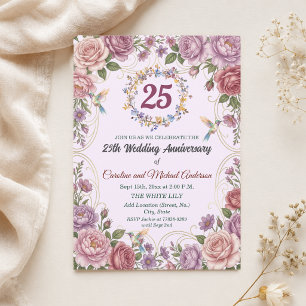 25. silberne Hochzeitstag-Schwebfliegen  Einladung