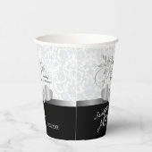 25. silberne und weiße Hochzeit Pappbecher (Rechts)